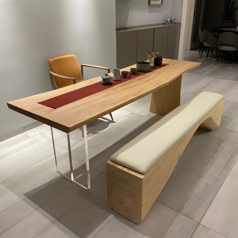 Office Furniture - Table flottante nordique en bois massif