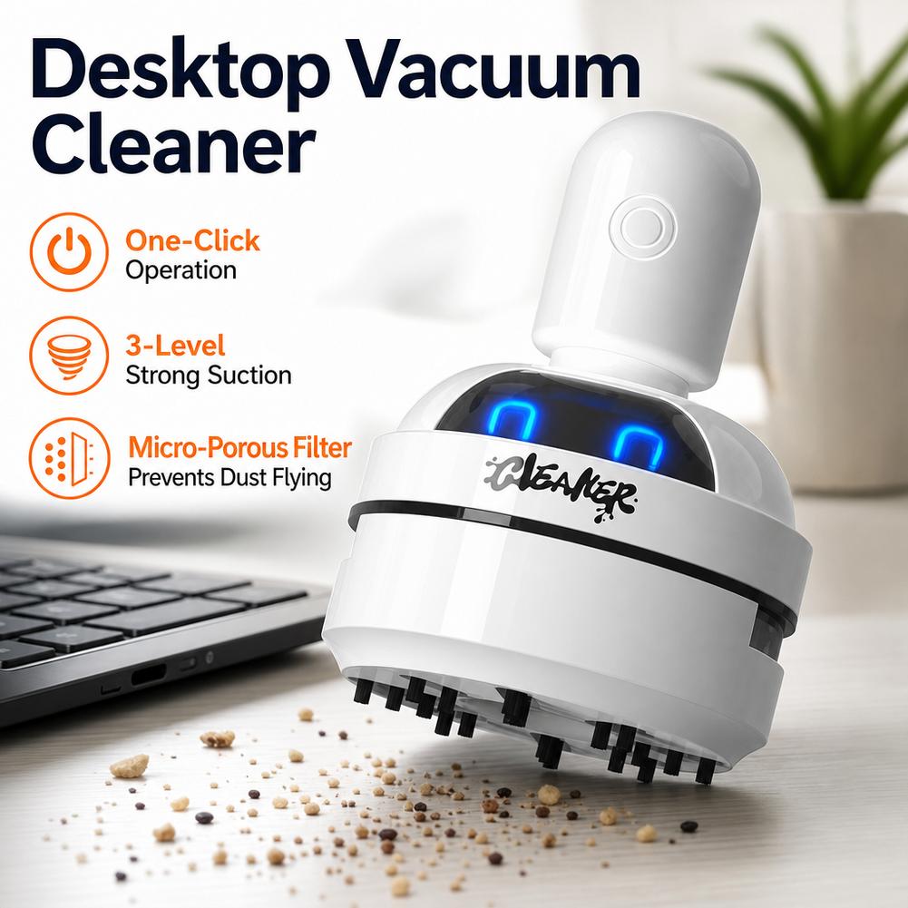 Mini Desktop Vacuum Cleaner For Eraser Dust - Aspirateur de bureau rechargeable par USB,