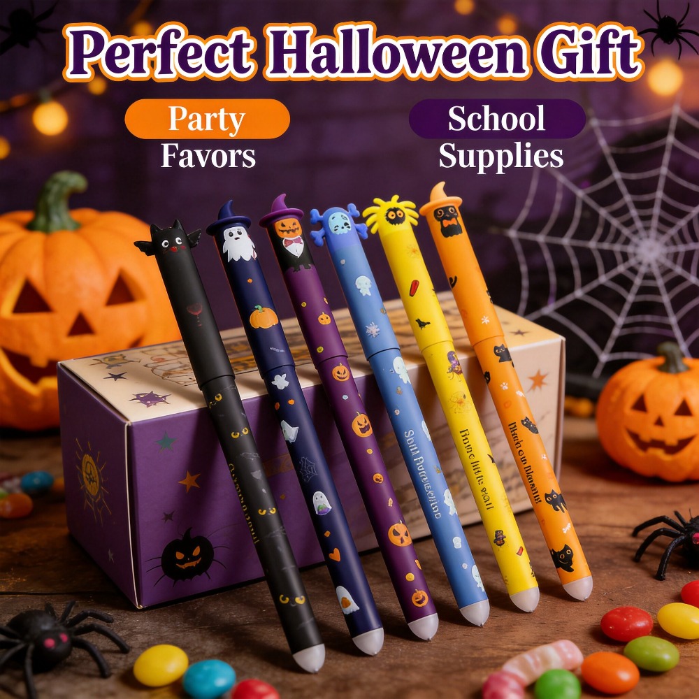 Retractable Eraser Pen Click - Lot de 1 à 6 stylos