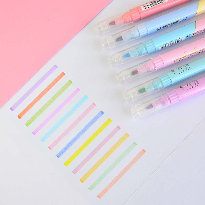 Stylos surligneurs à Double po - Pastel Highlighter Set Double Ended avis et prix