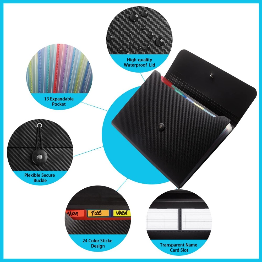 Organisateur de dossiers exten - Expandable Accordion File Folder 13 Pockets avis et prix