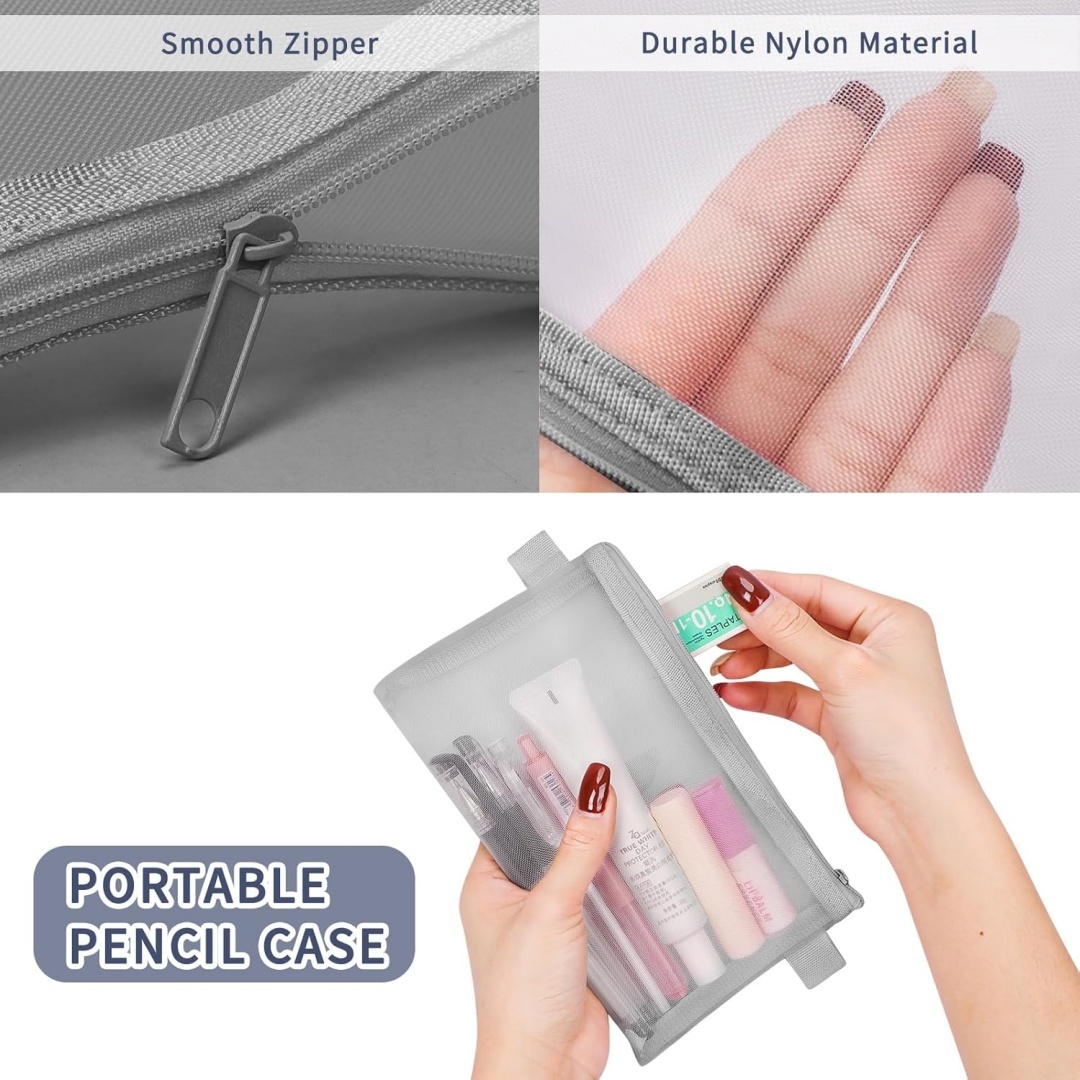 Pochette de papeterie de burea - Clear Mesh Pencil Pouch For Exam avis et prix