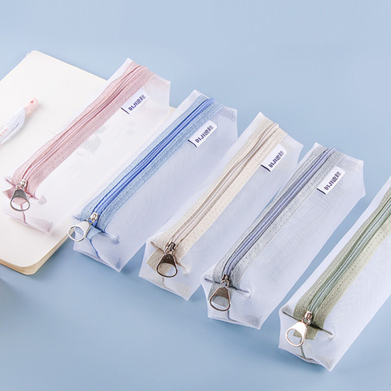 Sac à stylos en maille de nylo - Clear Mesh Pencil Pouch For Exam avis et prix